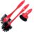 Dirt Devil Afwasborstel Set – 3 Delig – Borstel Set – Vaatwasborstel Set – Rood/Zwart