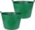 Excellent Houseware Flexibele emmer – 2x – donkergroen – 40 liter – kunststof – 45 x 37 cm