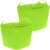 Excellent Houseware Flexibele emmer – 2x – groen – 15 liter – kunststof – vierkant – 30 x 29 cm