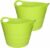 Excellent Houseware Flexibele emmer – 2x – groen – 43 liter – kunststof – 45 x 38 cm