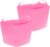 Excellent Houseware Flexibele emmer – 2x – roze – 25 liter – kunststof – vierkant – 35 x 38 cm