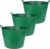 Excellent Houseware Flexibele emmer – 3x – donkergroen – 40 liter – kunststof – 45 x 37 cm