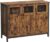 Feandrea Waschbares Hundebett, Bezug abnehmbar und maschinenwaschbar, Kuscheliges Hundekissen, Braun 70 x 55 x 21 cm PGW10CC