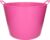 Flexibele kuip emmer/wasmand rond roze 40 liter – Opbergmanden