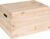 HAUDT® Houten kist met klepdeksel – 39,5 x 29,5 x 23 cm – inhoud 27,6L – grenen houten kistje – opbergkisten