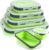 HI NATURE™ Vershoudbakjes set 4 stuks – Bewaarbakjes opvouwbaar – Diepvriesbakjes vierkant – Meal prep bakjes – Lunchbox set – Magnetron bakjes met deksel – BPA Vrij Siliconen…