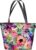 Holi Schoudertas met Zipper Dames Shopper Geschikt voor A4 Draagtas met Motief Flora