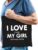 I love it when my girl lets me go cycling katoenen tas – wielrennen hobby tasje/ boodschappentas heren – Cadeau fietser/ wielrenner