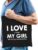 I love it when my girl lets me go snowboarding katoenen tas – snowboarden hobby tasje/ boodschappentas heren – Cadeau snowboarder