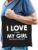 I love it when my girl lets me go to the gym katoenen tas – sporten/ fitnessen hobby tasje/ boodschappentas heren – Cadeau sporter/ bodybuilder