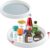 iBright XL Draaiplateau – Draaischijf Rond Met rand – 30 CM – Keuken organizers – Badkamer organizer – Wit