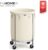 IN.HOMEXL – Wasmand – Wassorteerder – 110L Zakken – Wasmand met wieltjes – Badkamermeubels – Vigo – Metaal – Wit