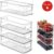 Janse® set van 4 koelkast organizers – Opbergbox – Opberg bakjes – Koelkast bakjes – Plastic bakjes – Bakjes – Eten – Keuken organizer – Stapelbaar – Koelkast opbergbak -…