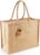 Jute boodschappentas/shopper naturel 42 x 33 x 19 cm – Naturel goodiebag 21 liter