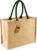 Jute Classic Shopper (Licht Bruin/Groen)