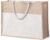 Jute/katoenen naturel shopper/boodschappen tas 44,5 cm – Stevige boodschappentassen/shopper bag