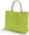 Jute lime groene shopper/boodschappen tas 42 cm – Stevige boodschappentassen/shopper bag