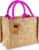 Jute Mini Gift Bag (Fuchsia)