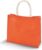 Jute oranje shopper/boodschappen tas 42 cm – Stevige boodschappentassen/shopper bag