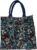 Juten Tas Bloemen (Blauw)