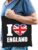 Katoenen Engeland tasje I love England zwart – 10 liter – Engelse landen cadeautas