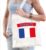 Katoenen Frankrijk supporter tasje France wit – 10 liter – Franse supporter cadeautas