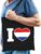 Katoenen Hollands tasje I love Holland zwart – 10 liter – Nederland landen cadeautas