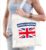 Katoenen Verenigd Koninkrijk / Engeland supporter tasje United Kingdom wit – 10 liter – Britse / Engelse supporter cadeautas