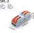 Lasklem – kabel Verbinding connector – duo – 2/2 polig – 32A -400V grijs-oranje