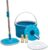 Livington Clean Water Spin Mop friswater-dweilsysteem inclusief reiniger en pads – scheidt vuil water van schoon water – Dweilmop voor elke vloer – 360° draaibare dweilkop -…