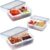 Lock&Lock Lunchbox – Snackdoosjes – Bento box – Snackbox – Met Compartimenten | Vakjes – Set van 3 stuks – BPA vrij – Lekvrij