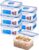 Lock&Lock Vershoudbakjes set met deksel – Diepvriesbakjes – Diepvriesdozen – Bewaarbakjes – Bewaardozen voedsel – Vershouddoos – Snackdoosjes – Luchtdicht – BPA vrij -…