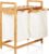 Lumaland Wasmand van bamboe – met 2 uitschuifbare waszakken – 60 L – Lichtbeige