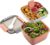 Luxe Meerlaagse Lunchbox met Vakjes Roze – Lunchbox Volwassenen – Japanse Bento Box – Lunchbox Kinderen – Salade To Go – Brooddoos Volwassenen – Broodtrommel – Lunchtrommel –…