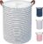 MAESON Wasmand met deksel – Opvouwbaar – Waterdicht – 72 L – Opbergmand kinderkamer – Wit