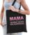 Mama the supergirl cadeau tasje zwart voor dames – Moederdag – verjaardag kado tas / katoenen shopper