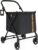 MAX Shopping Caddy – persoonlijke boodschappentrolley, opvouwbareboodschappenwagen met 4 wielen, vering, verstelbare hoogte, voetrem, drankhouder en modern design