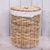 Migo Styling – Wasmand rond – Met binnenzak – Met Deksel – Riet – Rotan – Naturel – Dia46xH60 cm