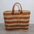 MigoStyling – Boodschappentas – Mandtas – Gevlochten natuurlijke fairtrade – Naturel en Brown – Strandtas