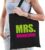 Mrs. wonderful cadeau tas zwart voor dames cadeau katoenen tas zwart voor dames – kado tas / tasje / shopper