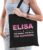 Naam cadeau Elisa – The woman, The myth the supergirl katoenen tas – Boodschappentas verjaardag/ moeder/ collega/ vriendin