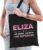 Naam cadeau Eliza – The woman, The myth the supergirl katoenen tas – Boodschappentas verjaardag/ moeder/ collega/ vriendin