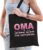 Oma the supergirl cadeau tasje zwart voor dames – oma jarig kado tas / katoenen shopper