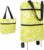 Opvouwbare Boodschappentrolley 3-in-1, BoodschappenTas met Wielen Trolley Gebloemd Groen Wit