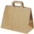 Papieren draagtassen groot 32x17x25cm bruin Kraft FSC / snackzak / boodschappentas / papieren tas / 300 stuks