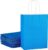 Papieren draagtassen met gevlochten oren – 18x8x22cm – blauw – 50 stuks / papieren tassen / Baby shower tasjes Kraft Papieren Tasjes Met Handvat/ Cadeautasjes met gedraaid…