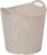 Plasticforte Gevlochten wasmand/opbergmand – flexibel – beige – 27 liter – rond – kunststof – 40 x 37 cm