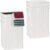 Relaxdays 2x wasmand bamboe – wasbox opvouwbaar – 70L – vierkant – 63x36x36 cm – wit