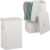 Relaxdays 2x wasmand bamboe – wasbox opvouwbaar – 80 L – 65,5 x 43,5 x 33,5 cm – wit