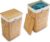 Relaxdays 2x wasmand bamboe – wasbox opvouwbaar – 80 L – 65,5 x 43,5 x 33,5 cm – natuur